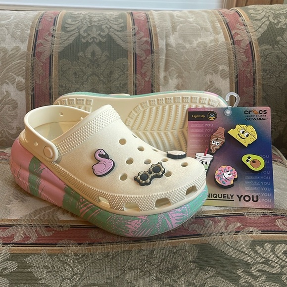 Crocs Crush Clogs Spring Break . Size 8 Women. Free charms light up - Picture 1 of 6